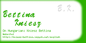 bettina kniesz business card